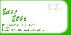 edit elbl business card